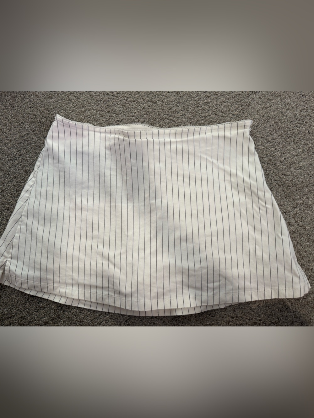 wild fable womens high rise a-line skort off white pinstripe